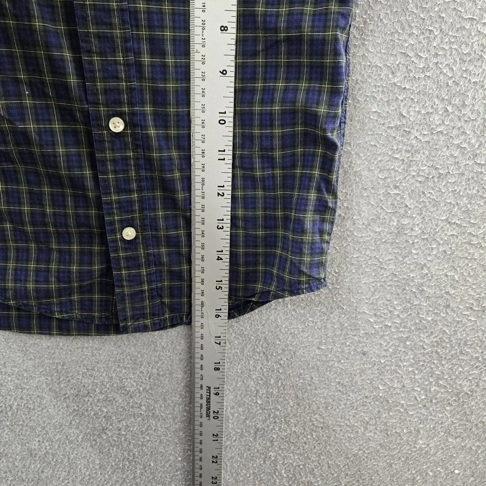 Ralph Lauren Toddler Button Up Shirt 3/3T Blue Embroidered Plaid Western